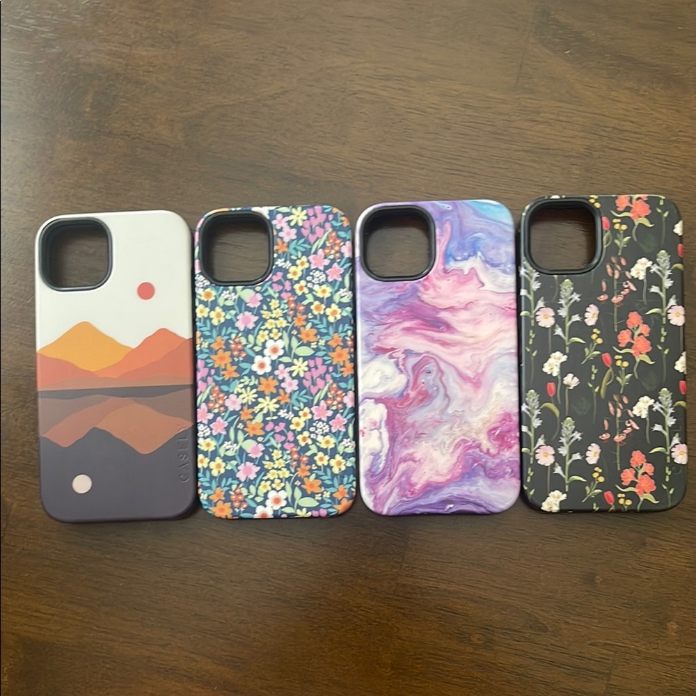Black and Purple Protective Phone Cases Set